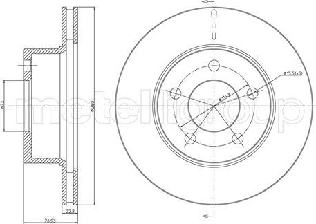 Fri.Tech. BD1159 - Тормозной диск avtokuzovplus.com.ua