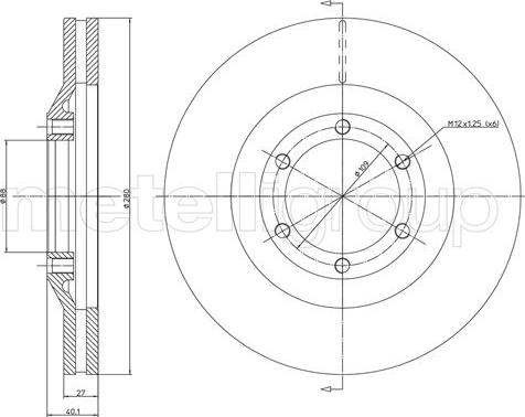 Fri.Tech. BD1167 - Тормозной диск avtokuzovplus.com.ua