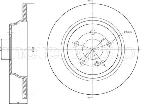 Fri.Tech. BD1173 - Тормозной диск avtokuzovplus.com.ua