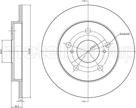 Fri.Tech. BD1177 - Тормозной диск avtokuzovplus.com.ua