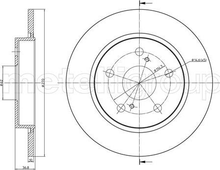 Fri.Tech. BD1180 - Тормозной диск avtokuzovplus.com.ua