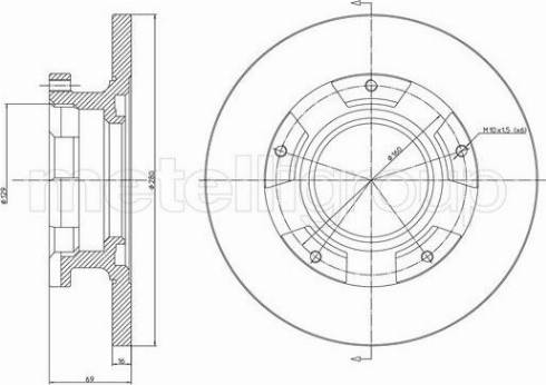 Fri.Tech. BD1187 - Тормозной диск avtokuzovplus.com.ua