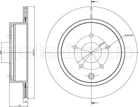 Fri.Tech. BD1193 - Тормозной диск avtokuzovplus.com.ua