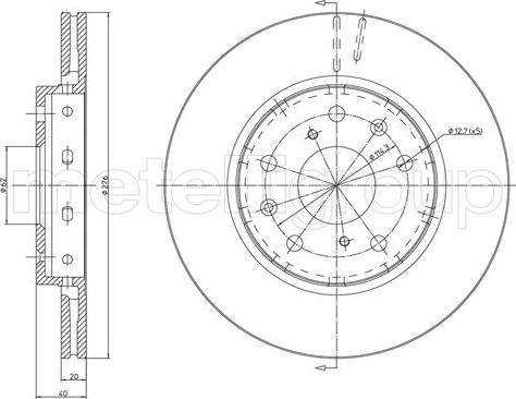 Fri.Tech. BD1211 - Тормозной диск avtokuzovplus.com.ua