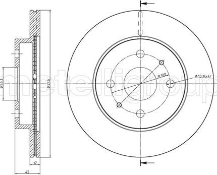 Fri.Tech. BD1217 - Тормозной диск avtokuzovplus.com.ua