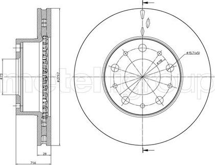 Fri.Tech. BD1224 - Тормозной диск avtokuzovplus.com.ua