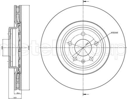 Fri.Tech. BD1236 - Тормозной диск avtokuzovplus.com.ua