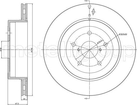 Fri.Tech. BD1241 - Тормозной диск avtokuzovplus.com.ua