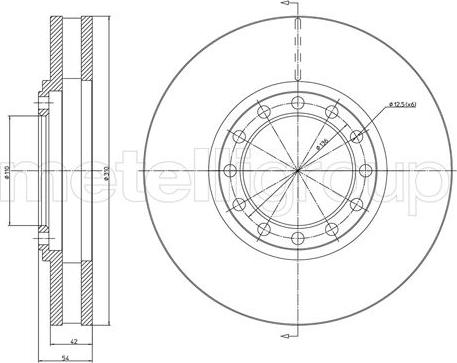 Fri.Tech. BD1267 - Тормозной диск avtokuzovplus.com.ua