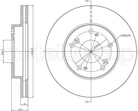 Fri.Tech. BD1269 - Тормозной диск avtokuzovplus.com.ua