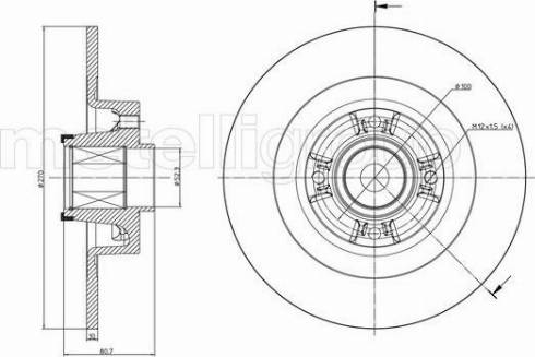 Fri.Tech. BD1271 - Гальмівний диск autocars.com.ua