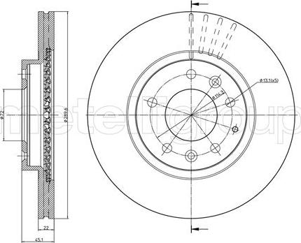 Fri.Tech. BD1285 - Тормозной диск avtokuzovplus.com.ua