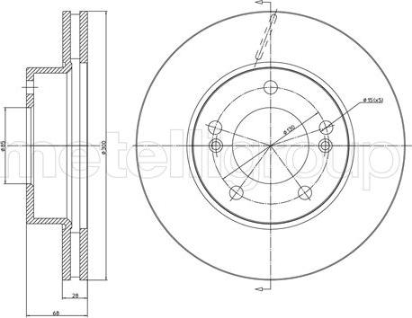 Fri.Tech. BD1314 - Тормозной диск avtokuzovplus.com.ua