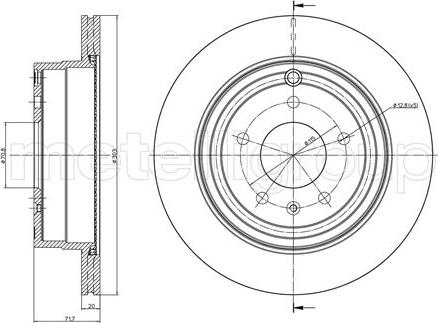 Fri.Tech. BD1320 - Тормозной диск avtokuzovplus.com.ua