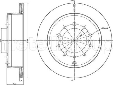 Fri.Tech. BD1331 - Гальмівний диск autocars.com.ua