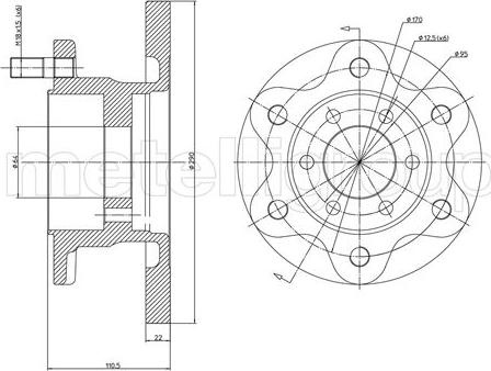 Fri.Tech. BD1332 - Тормозной диск avtokuzovplus.com.ua