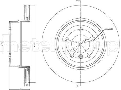 Fri.Tech. BD1336 - Тормозной диск avtokuzovplus.com.ua