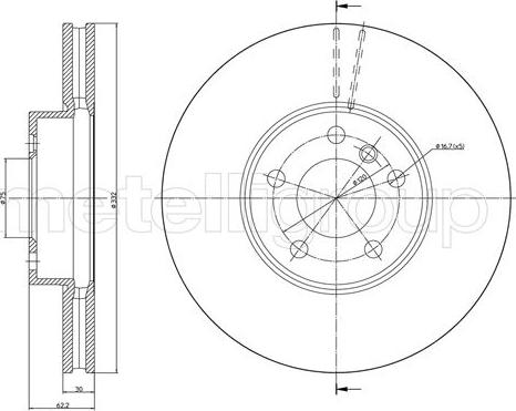 Fri.Tech. BD1337 - Тормозной диск avtokuzovplus.com.ua