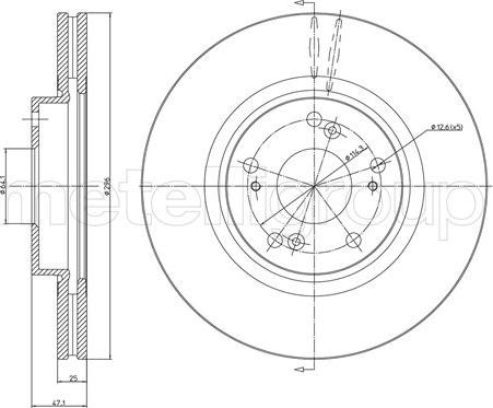 Fri.Tech. BD1348 - Тормозной диск avtokuzovplus.com.ua