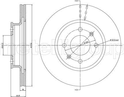 Fri.Tech. BD1355 - Гальмівний диск autocars.com.ua