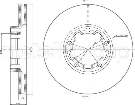 Fri.Tech. BD1372 - Тормозной диск avtokuzovplus.com.ua