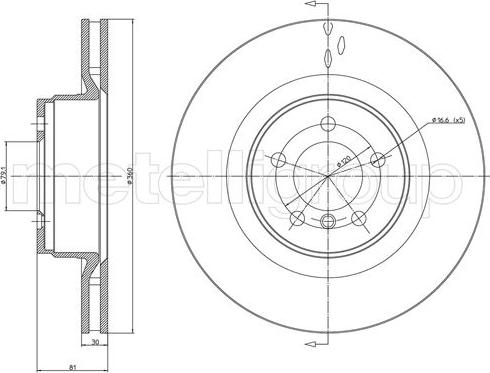 Fri.Tech. BD1379 - Тормозной диск avtokuzovplus.com.ua