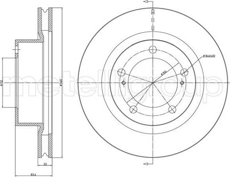 Fri.Tech. BD1388 - Тормозной диск avtokuzovplus.com.ua