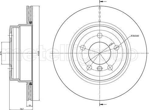 Fri.Tech. BD1398 - Тормозной диск avtokuzovplus.com.ua