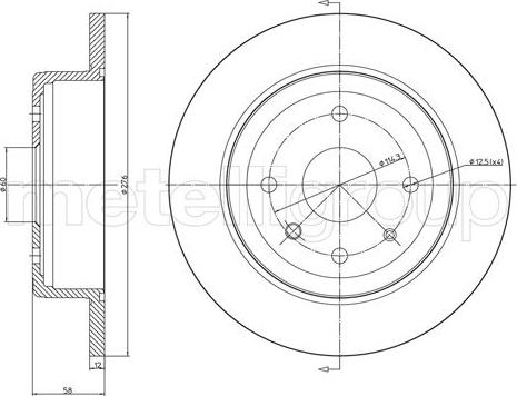 Fri.Tech. BD1401 - Тормозной диск avtokuzovplus.com.ua