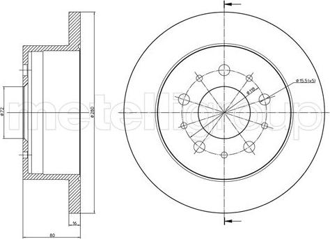 Fri.Tech. BD1403 - Тормозной диск avtokuzovplus.com.ua