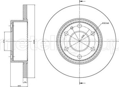 Fri.Tech. BD1405 - Тормозной диск avtokuzovplus.com.ua