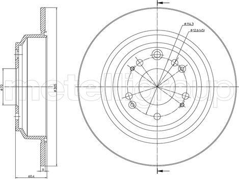 Fri.Tech. BD1407 - Тормозной диск avtokuzovplus.com.ua