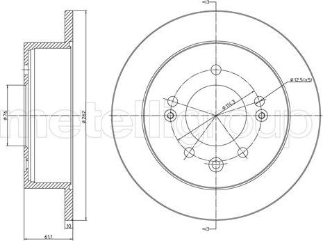 Fri.Tech. BD1410 - Гальмівний диск autocars.com.ua