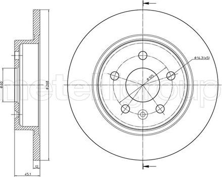 Fri.Tech. BD1424 - Тормозной диск avtokuzovplus.com.ua