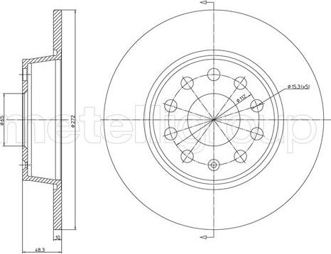 Fri.Tech. BD1433 - Тормозной диск avtokuzovplus.com.ua