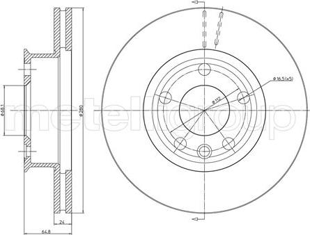 Fri.Tech. BD1443 - Тормозной диск avtokuzovplus.com.ua