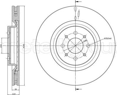 Fri.Tech. BD1444 - Тормозной диск avtokuzovplus.com.ua