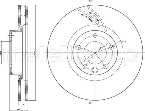 Fri.Tech. BD1448 - Тормозной диск avtokuzovplus.com.ua