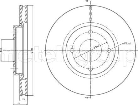 Fri.Tech. BD1454 - Тормозной диск avtokuzovplus.com.ua