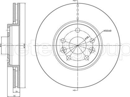 Fri.Tech. BD1461 - Гальмівний диск autocars.com.ua