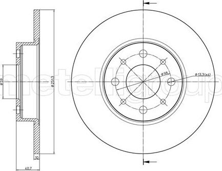 Fri.Tech. BD1466 - Тормозной диск avtokuzovplus.com.ua