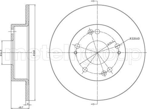 Fri.Tech. BD1469 - Гальмівний диск autocars.com.ua