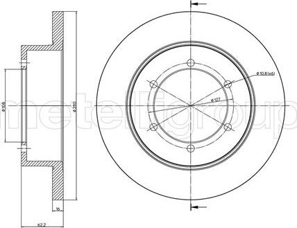 Fri.Tech. BD1473 - Тормозной диск avtokuzovplus.com.ua