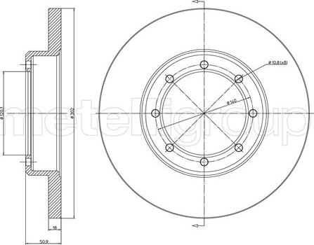 Fri.Tech. BD1478 - Тормозной диск avtokuzovplus.com.ua