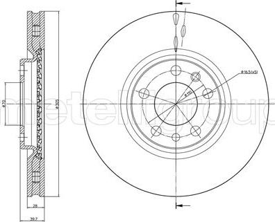 Fri.Tech. BD1487 - Тормозной диск avtokuzovplus.com.ua