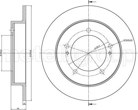 Fri.Tech. BD1498 - Тормозной диск avtokuzovplus.com.ua