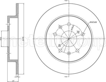 Fri.Tech. BD1501 - Тормозной диск avtokuzovplus.com.ua