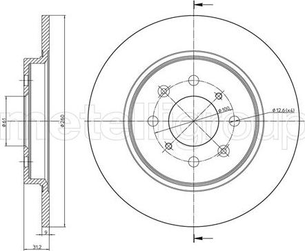 Fri.Tech. BD1502 - Тормозной диск avtokuzovplus.com.ua