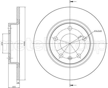 Fri.Tech. BD1503 - Тормозной диск avtokuzovplus.com.ua