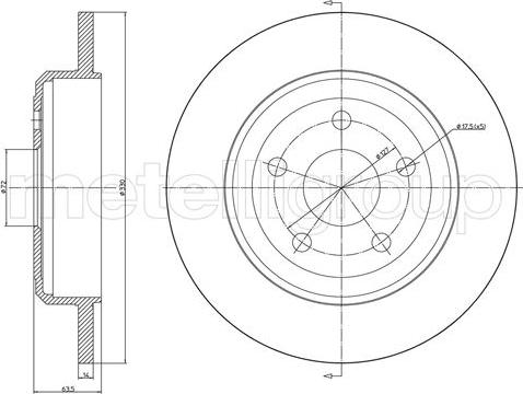 Fri.Tech. BD1510 - Тормозной диск avtokuzovplus.com.ua